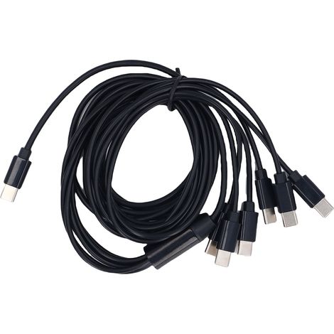 6-in-1 USB-C-Kabel für iPad Air 4/5, Plug & Play, 2 m PVC-Schnelllade-Splitter (1/5)