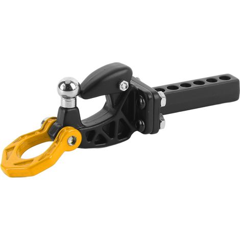 Crochet d'attelage de remorque en aluminium pour SCX10 RC Crawler, accessoires jaunes (1/5)