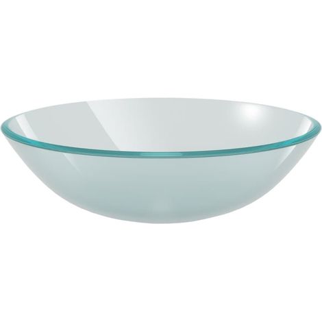 Basin Tempered Glass 42 cm Frosted vidaXL