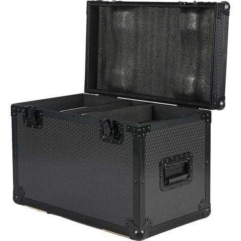 Flight case, design robusto, ideale per l'illuminazione scenica, nero (1/2)