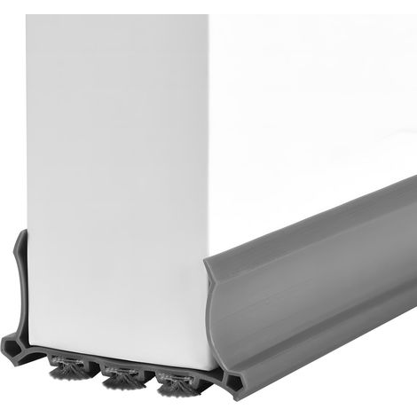 Boudin de Porte Isolant 98x5cm - Autoadhésif et Ajustable, Bande d'Étanchéité Anti-Bruit, Isolation Thermique, Stop Froid, Poussière et Insectes (Gris)