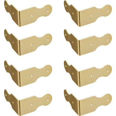 Set di 8 protezioni angolari vintage in ottone (1/4)