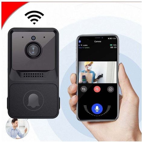 Sonnette vidéo sans fil 1080p con 2 baterías recargables – Compatible con Alexa y Google Assistant – Audio bidireccional – Autonomía de hasta 180 días