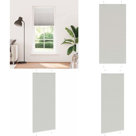 vidaXL Plissee Hellgrau 85x200 cm Stoffbreite 84,4 cm Polyester (1/5)