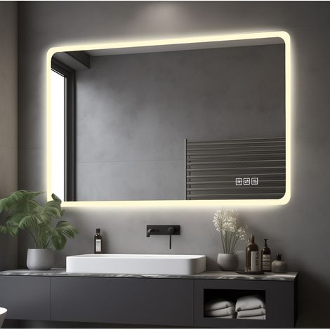 Specchio bagno LED antiappannamento 60x100 cm OKMYHOME (1/5)