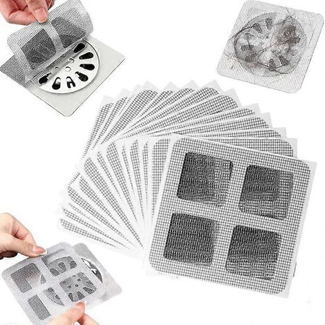 Autocollants jetables pour siphon de sol, version améliorée 2024, pour récupérer les cheveux, pour douche, salle de bain, cuisine, lavabo, pour humains et animaux. (1/5)