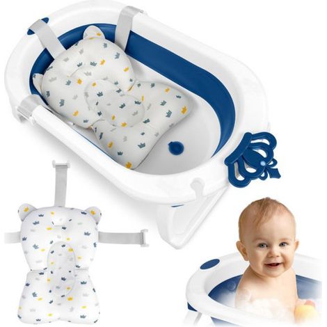 Baignoire Pliable Bébé - 45 L - Adaptative 0 à 36 Mois - Pieds Antidérapants - Avec Insert Nouveau-Né (1/5)