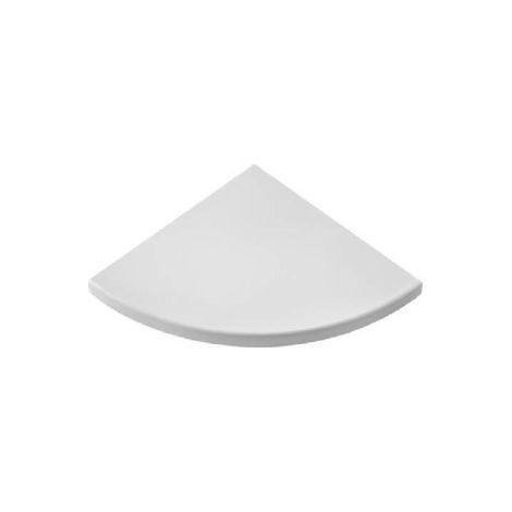 E'tage're d'angle carre'e 5 pie'ces en bois blanc e'tage'res 35x35x1,8 cm surface en me'lamine et bord carre'
