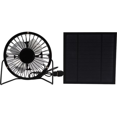 5W Mini-Solarpanel-betriebener USB-Lüfter mit Powerbank für Zuhause, Büro und Outdoor