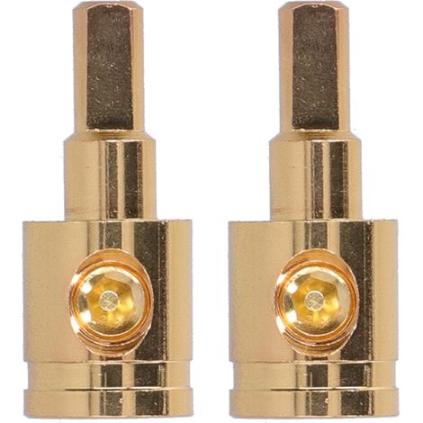 2 connecteurs réducteurs de câble 0GA en cuivre pur plaqué or pour modification d'amplificateur audio auto (1/5)