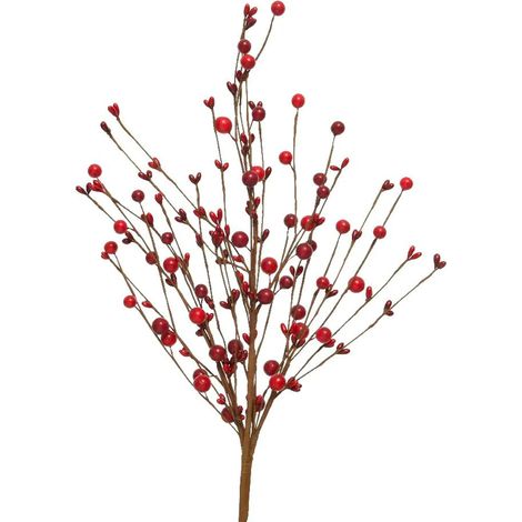 Decorazione Ramo con Bacche Rosse 60cm