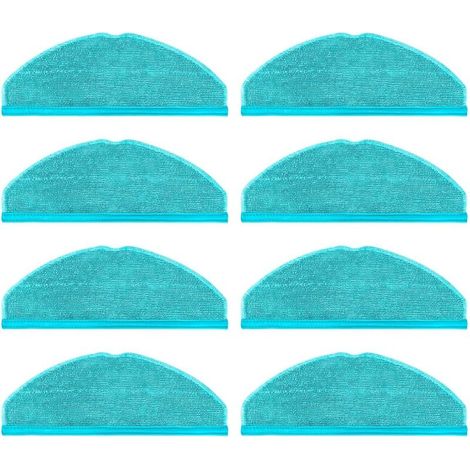 Lot de 8 tampons de rechange pour aspirateur Cecotec Conga 8090 9090,kit de recharges de lingettes pour aspirateur, nettoyage efficace (1/4)