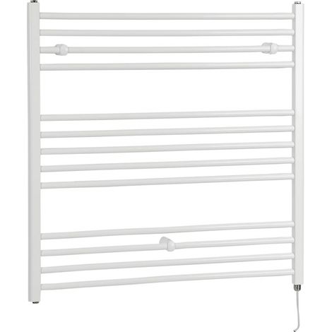 Hudson Reed – Sèche-serviette électrique plat 100 cm x 100 cm – Puissance 800W – Acier de première qualité – Finition blanche moderne (1/5)
