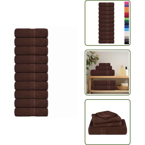 Seiftücher 10 Stk. Braun 30x30 cm 360 g/m² 100% Baumwolle - Seiftuch - Seiftücher - Tuch - Tücher (1/5)