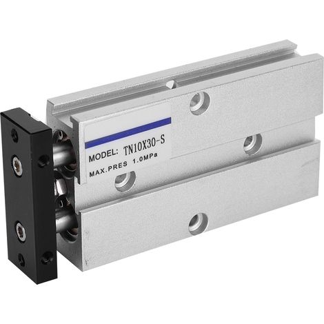 Vérin pneumatique à double tige et double effet TN10X30 en alliage d'aluminium (1/5)