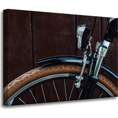 Lienzo con estampado de bicicleta vintage, 70x50 cm.