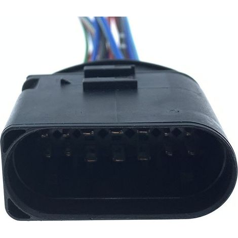 Connecteur de faisceau de câblage du compartiment moteur 14P compatible avec les phares xénon LED Volkswagen et Audi, référence 3C0973837 (mâle/femelle) et référence 3C0973737 (connecteur simple).