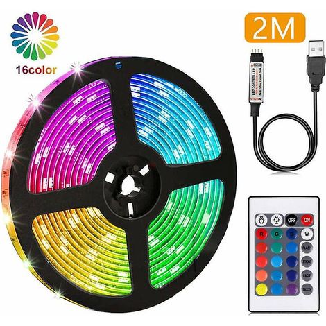 ruban Led Flexible Piles, 6.6ft / 3.3ft 3m Rvb Smd5050 Led Corde De Bande Lumineuse Tanche, Kit De Bande Led Changement De Couleur Pour La Maiso (1/5)