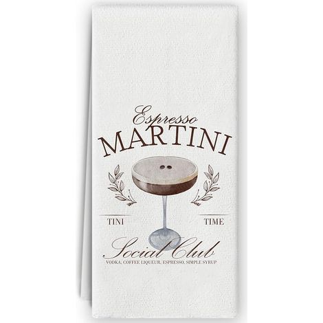 Serviettes de bar décoratives 40x60 cm, torchons cuisine style cocktail, accessoires maison pour comptoir bar, décoration originale barman (1/5)