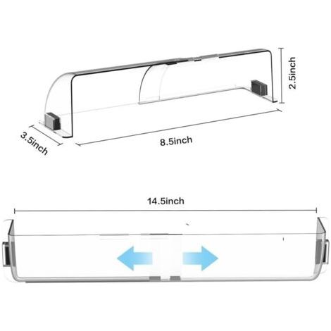 Déflecteurs de ventilation magnétiques réglables, de 8,5 à 14,5 pouces, adaptés aux grilles de ventilation de sol, de mur et de plafond, paquet de 2. (1/3)
