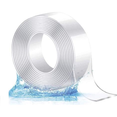 Nano Tape. Ruban Adhésif Double Face Transparent. Adhésif Double Face Puissant. Bande Antidérapante Réutilisable Lavable et Multifonctionnelle (1/5)