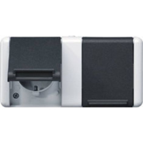 Jung 2 vie Cassetta a parete Presa di corrente Grigio 8220W 1 pz.