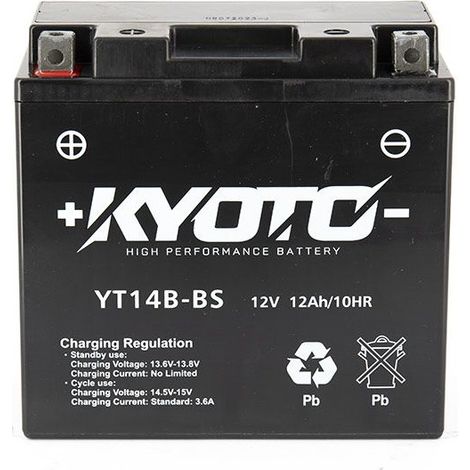 Batterie KYOTO GT14B-BS SLA-AGM - Sans Entretien - Prête à l'Emploi - Equivalente YT14B-BS
