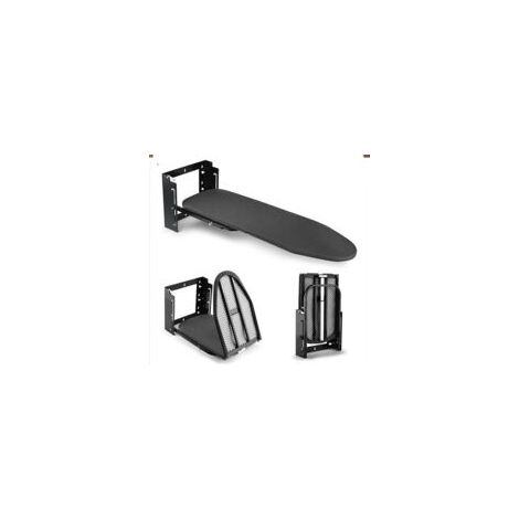 Planche à Repasser Murale Pliable avec Housse résistante à la Chaleur, Planche à Repasser compacte pour Petits espaces, Noir, 30 x 93 cm