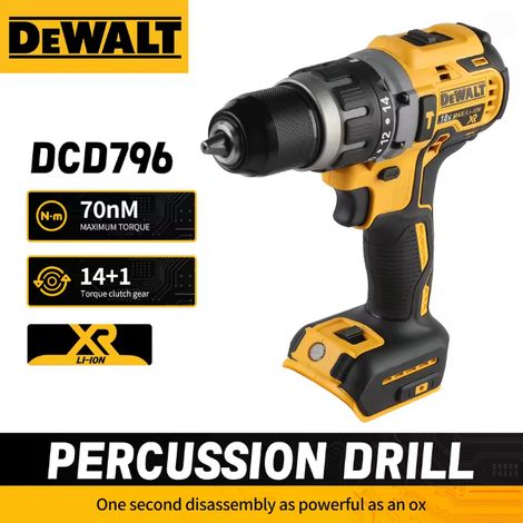 Trapano avvitatore a percussione a batteria 20V DEWALT DCD796 2 velocità (1/5)