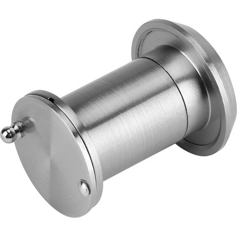 Judas optique en verre pour porte, angle 220°, viseur grand angle, finition argent brossé, sécurité domicile (1/5)
