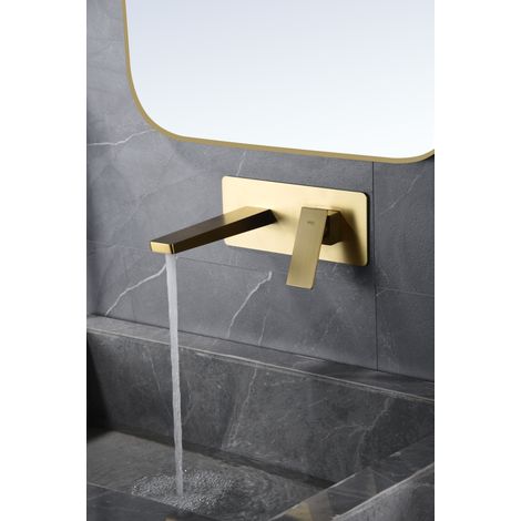Imex - Grifo Monomando Lavabo Empotrado Oro Serie Pisa (1/4)