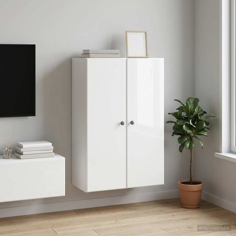 Armoire Murale Blanc brillant 66 x 34,5 x 90 cm vidaXL