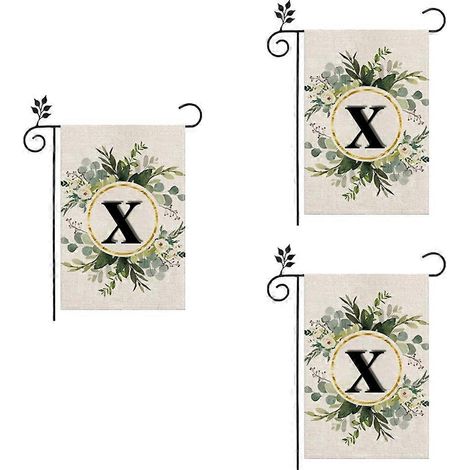Leinen-Gartenflagge, doppellagig, doppelseitige Buchstaben