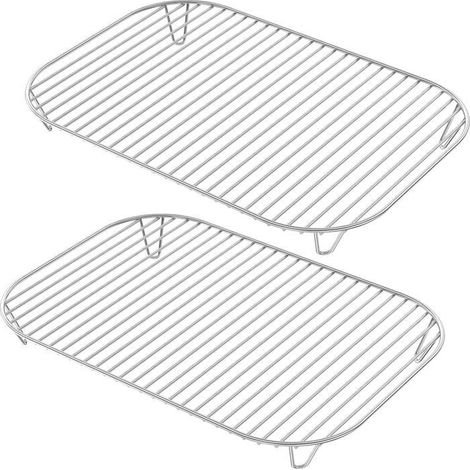 Grillrost aus Edelstahl (2er Set) - Speziell für Heißluftfritteusen entwickelt.