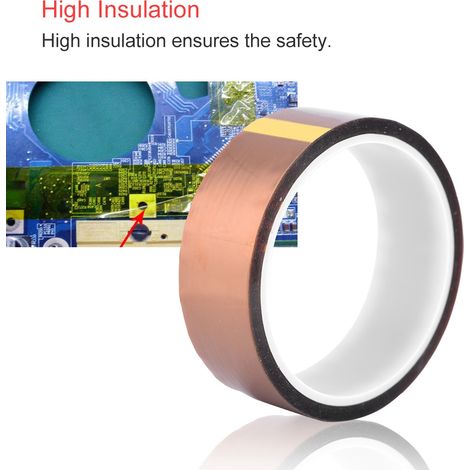 Hitzebeständiges Klebeband, 33 m x 0,06 mm, hohe Isolierung 250–300 °C, 30 mm Breite, für industrielle Anwendungen