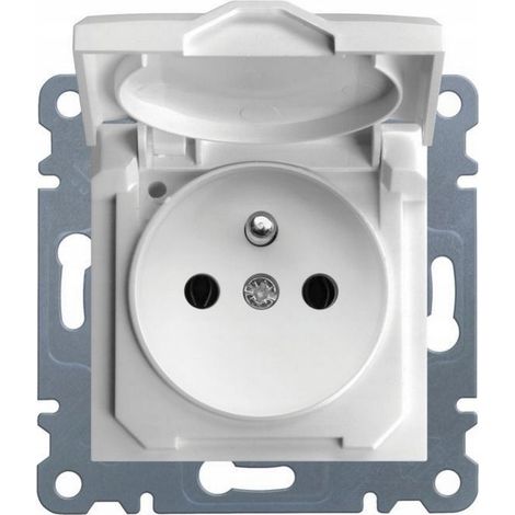 Presa singola Lumina con/senza 16A con sportellino IP20 bianca WL1120 (1/3)