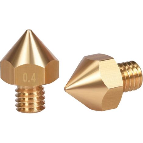 Buse en laiton pour imprimante 3D, 0,4 mm, compatible BIQU B1 et UM2, pièce de rechange pour extrudeuse, buse de précision pour filament 3D. (1/4)