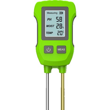 Testeur de Sol 3-en-1 Professionnel, Mesure pH Humidité Température du Sol, pour Jardinage, Arboriculture, Culture en Pot, Sonde Longue 25cm, Écran Numérique (1/5)