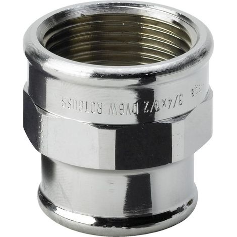 Viega Muffe 3240 in Rp1/2 x Rp3/8 Rotguss verchromt (1/2)