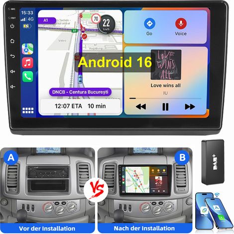 Pour Renault Trafic MK2 OPEL Vivaro A 2001-2009 Autoradio WIFI GPS Android 16 Carplay 2+16G DAB (1/5)