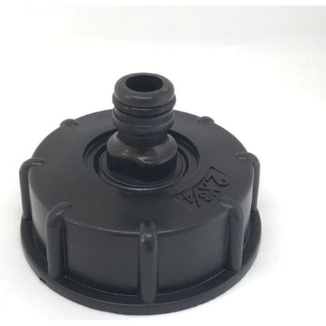 Robinet de cuve de récupération d'eau S60x6 IBC Raccord/Bouchon Mamelon,3/4" Diamètre de Sortie,Diamètre d'entrée 60mm,pour IBC Cuve 1000 litres (1/4)