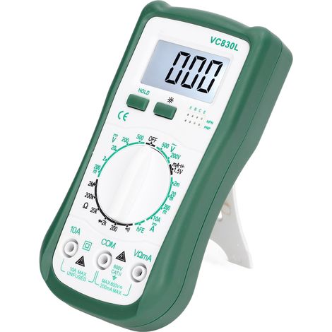 Voltmètre Ampèremètre Ohmmètre Numérique à Écran LCD Polyvalent VC830L pour Mesure Tension Courant Résistance (1/5)