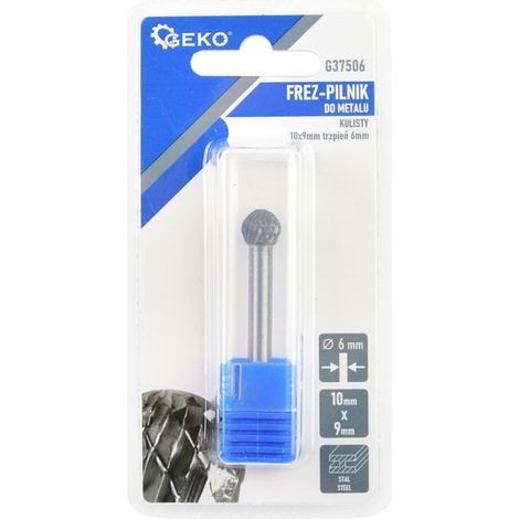 Lime coupante pour métaux 10x9mm, tige de 6mm (sphérique) (200)