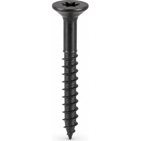 Vis terrasse bois Torx RVS A1 noire 5x50 mm filetage partiel (1/5)