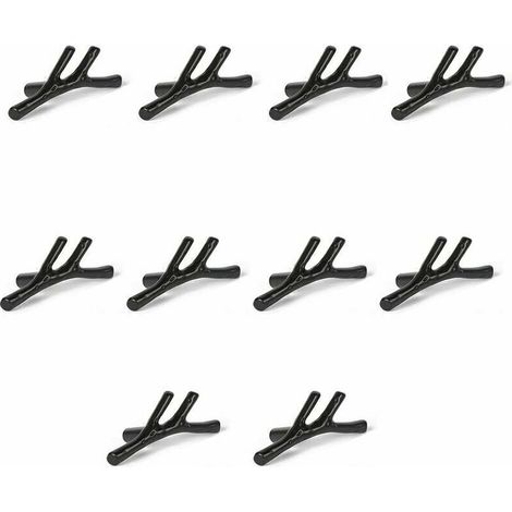 Set mit 10 Vintage-Türknöpfen aus Zinklegierung in Astform für Schränke, Schubladen, Kleiderschränke, Küchenschränke, Schlafzimmer (schwarz) (1/4)
