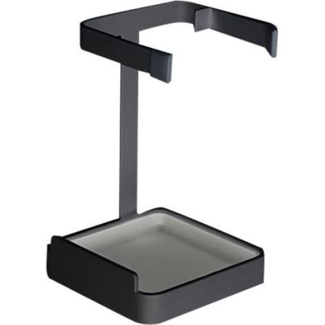Support pour couvercle de casserole en acier noir porte-livre de cuisine et tablette 10 x 12 x 15 cm (1/4)