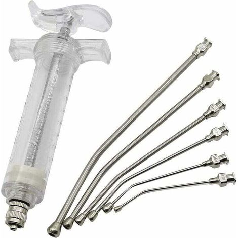 Seringue d'alimentation Tubes d'alimentation pour bébé Oiseaux Seringue d'alimentation à la Main pour Perroquet avec 6 Tubes de Gavage incurvés (20ML)
