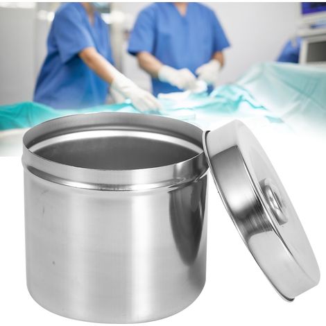 Medizinische Aufbewahrungsbox aus Edelstahl für Verbandsmaterialien und Kompressen, 12 cm (1/5)