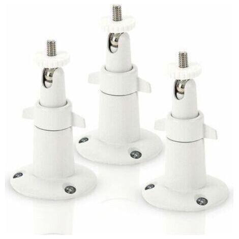 Metal Fixation Murale pour caméra de sécurité Intelligente Arlo - Fixation d'intérieur/extérieur Ajustable pour Les caméras Arlo et Autres modèles compatibles par (3 Pack, Blanc) (1/5)