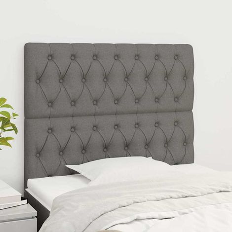 vidaXL Tête de lit Gris foncé 100x7x118/128 cm Tissu (1/5)